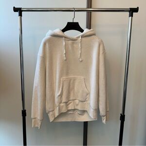 White fleece hoodie